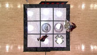 These Poor Blazers Fans Played The Worst Game Of ‘Tic-Tac-Toe’ Ever