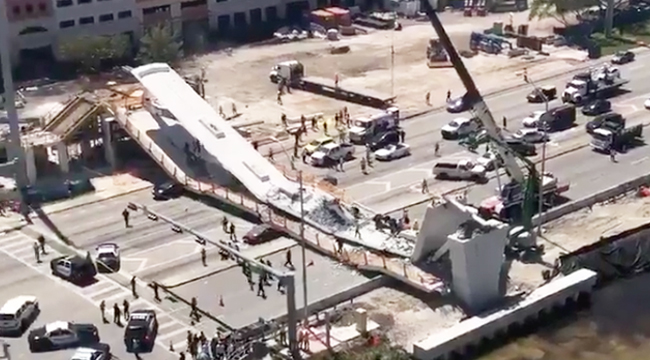 Miami Pedestrian Bridge Collapses At Florida International University