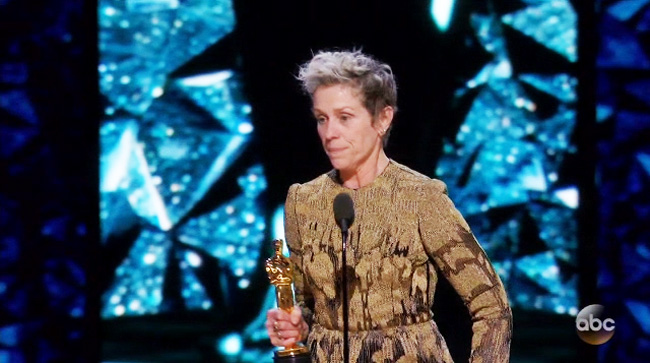 Frances McDormand’s Oscars Speech For ‘Three Billboards’