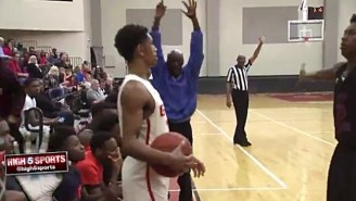 This High School Basketball Coach Got Too Into The Game Trying To Defend An Inbounds Pass