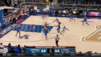 Memphis Stunned Tulsa In The AAC Tournament With An Insane 3-Point Floater At The Buzzer