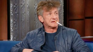 Sean Penn Raised A Few Eyebrows By Lighting Up A Cigarette In The Middle Of His ‘Late Show’ Interview