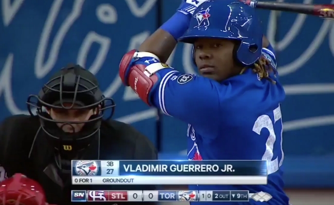 Vlad Guerrero Jr destroys a car window with batting practice home run -  Trainwreck Sports