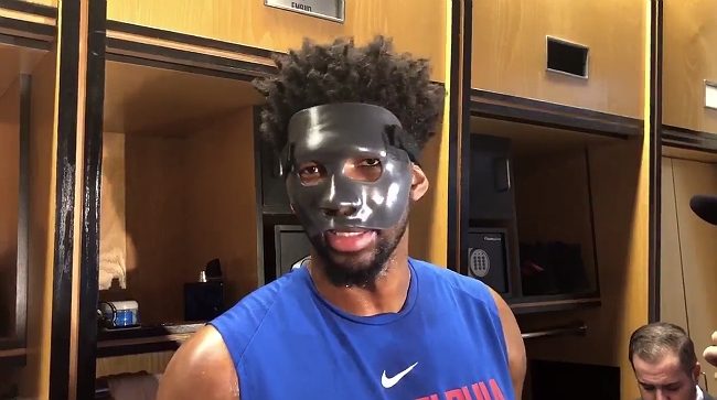 Why Does Joel Embiid Wear a Mask? 76ers Fans Want to Know