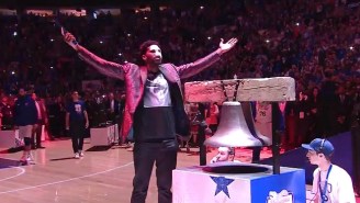 Joel Embiid Wore A ‘Phantom Of The Opera’ Mask To Ring The Bell For The Sixers