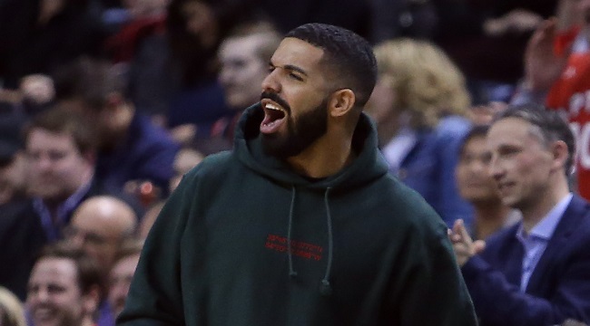 Drake left steaming after words with Cavaliers centre Kendrick Perkins in  playoff loss