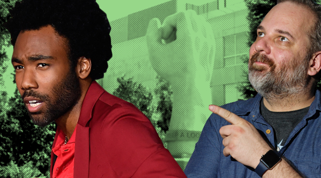 Donald glover white face picture