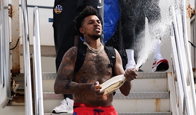 J.R. Smith Congratulated His 'No Shirt Brother' Nick Young On A Title