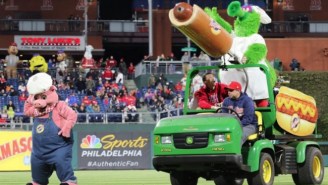 The Phillie Phanatic Accidentally Injured A Fan With Its Hot Dog Cannon