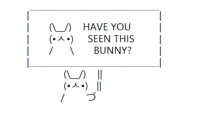 Bunny Protest Sign / Customizable ASCII Text Art Square Sticker