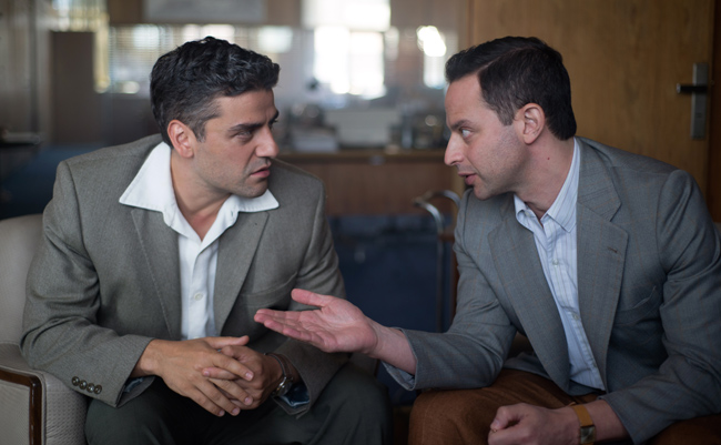 Nick Kroll and Oscar Isaac in Operation Finale