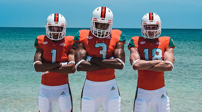 The Miami Hurricanes will wear full-time throwback uniforms that