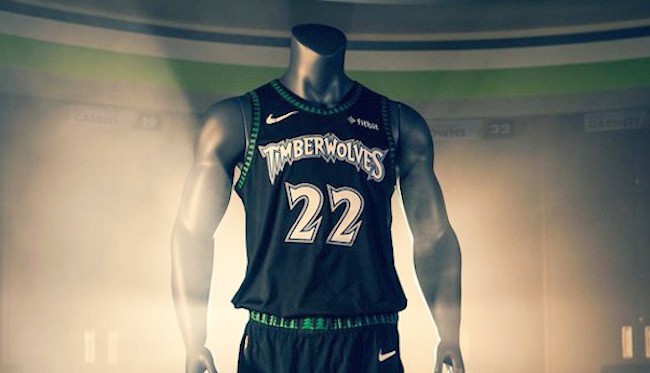 timberwolves jersey black