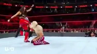Watch Brie Bella Accidentally Kick Liv Morgan In The Face On Raw