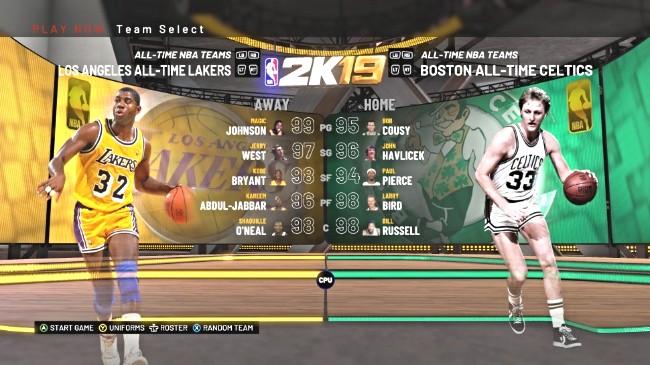 Here Are The Starting Lineups For The All Time Teams In Nba 2k19
