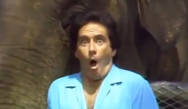 Let S Watch Larry From Three S Company React To An Elephant