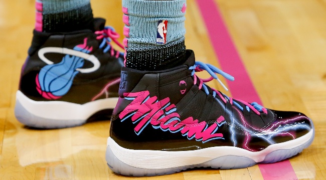 Bam Adebayo Rocked Custom Miami Vice Jordan 11s To Match His Jersey