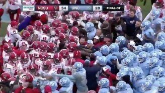 A Brawl Broke Out After NC State Scored A Walk-Off Touchdown In Overtime Against North Carolina
