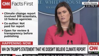 CNN Aired A Live ‘Facts First’ Graphic To Contradict Sarah Huckabee Sanders On Climate Change