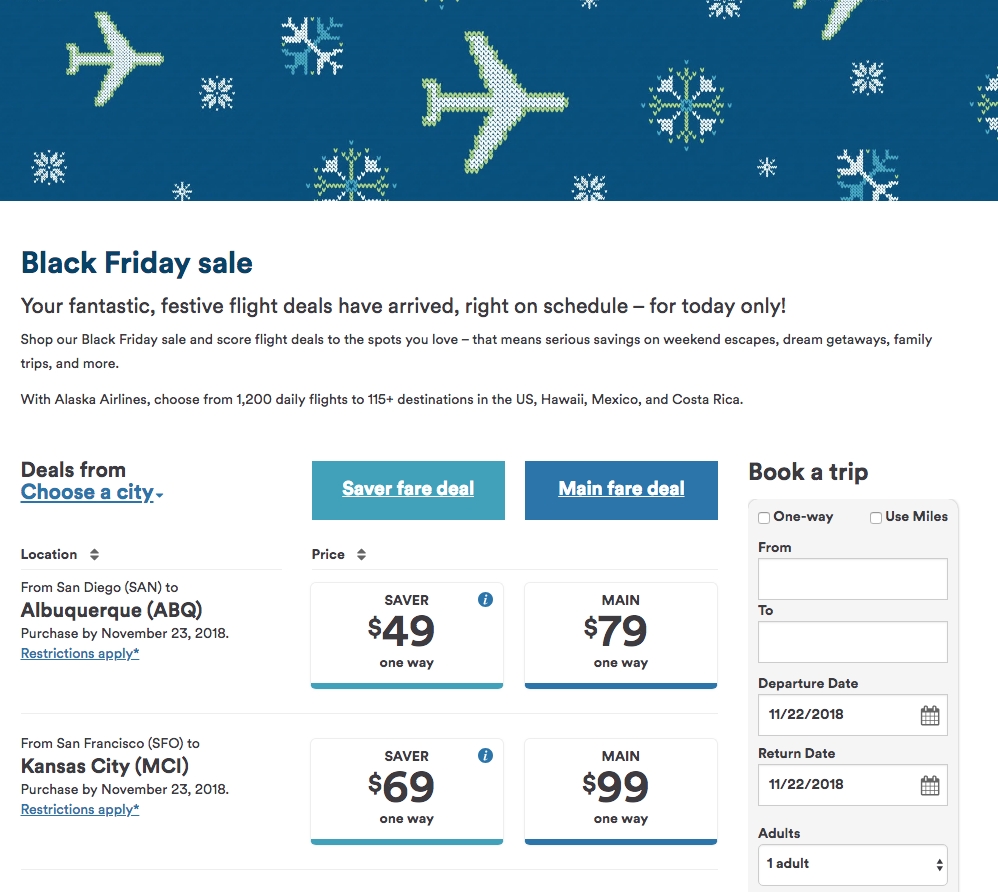 Best Black Friday Flight Deals 2018