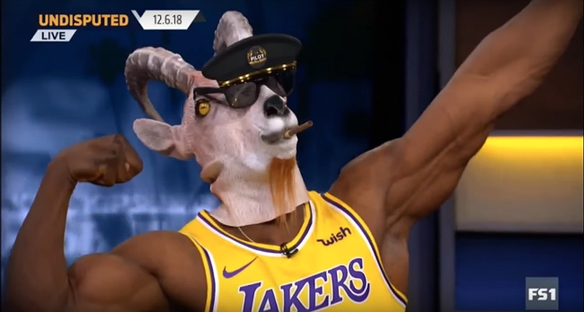 Shannon Sharpe Celebrated A Big Game From LeBron With The Goat Mask