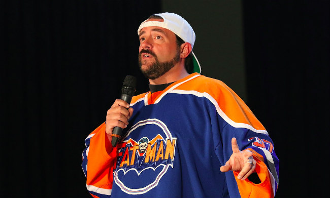 Silent Bob actor Kevin Smith shed his iconic hockey jersey