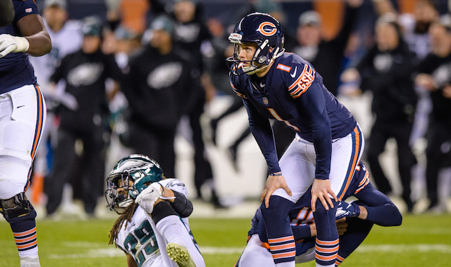 Cody Parkey S Missed Field Goal Was Barely Tipped By The Eagles