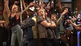 Don Cheadle And Beck Bennett Try To Barfight To Mika’s ‘Lollipop’ On ‘SNL’
