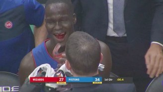 Thon Maker Got A Tooth Knocked Out Blocking A Shot For The Pistons