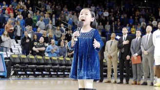 A 7-Year-Old Girl Brought The House Down With A Memorable National Anthem Before A UCLA Game
