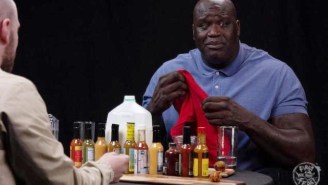 Shaq, While In Tears Eating Hot Wings, Reveals His Best Prank On Charles Barkley