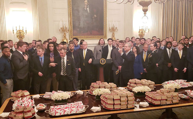 Donald Trump Served Another College Football Team Fast Food