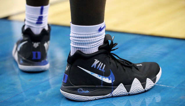 Zion Williamson Wore Custom Kyrie 4s 