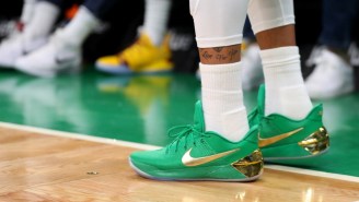 Isaiah Thomas’ Green And Gold Shoes Were Originally Made For The 2017 NBA Finals