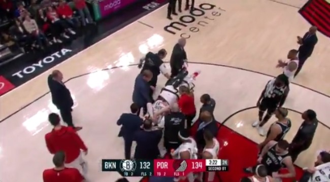 Blazers lose Jusuf Nurkic to severe leg injury in double-overtime win