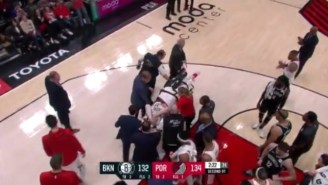 Jusuf Nurkic Was Stretchered Off The Floor With A Gruesome Leg Injury Against The Nets