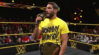 NXT Champion Johnny Gargano Threw Out The First Pitch And Pinned A Giant Hot Dog In Cleveland
