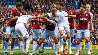 Leeds United Let Aston Villa Score An Uncontested Goal After A Magnificent Soccer Brawl