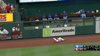 A Cardinals Outfielder Allowed The Worst Ground Rule Double Ever Against The Dodgers