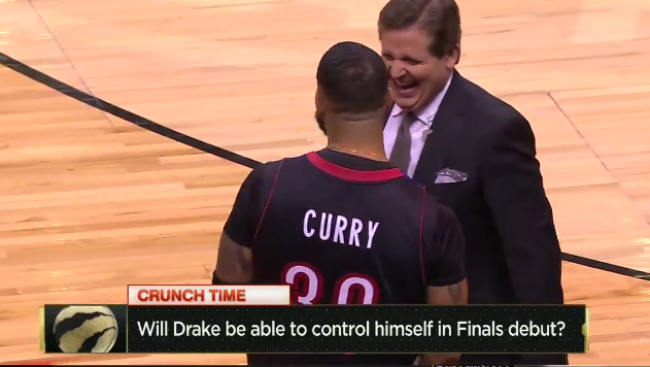 NBA Finals Game 1: Drake wears Dell Curry Raptors throwback jersey