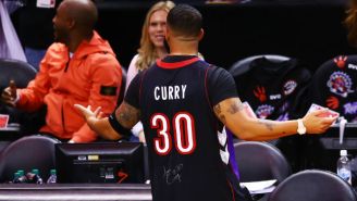 We Now Know The Extreme Lengths Drake Went To Troll Steph Curry With His Dad’s Raptors Jersey