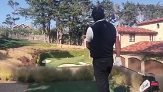 Phil Mickelson Made A Hole-In-One On Jim Nantz’s Backyard Mini-Par 3 At Pebble Beach