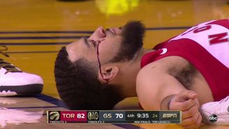 Fred VanVleet Bled From Under The Eye After An Accidental Elbow From Shaun Livingston (UPDATE)