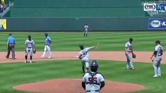 Cleveland Pitcher Trevor Bauer Chucked The Ball Over The Center Field Fence After Giving Up Eight Runs
