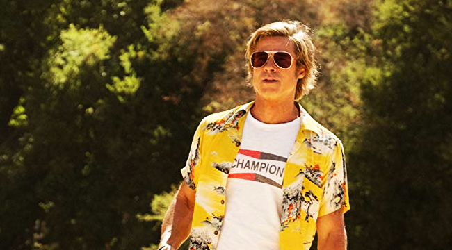 brad pitt once upon a time in hollywood champion shirt