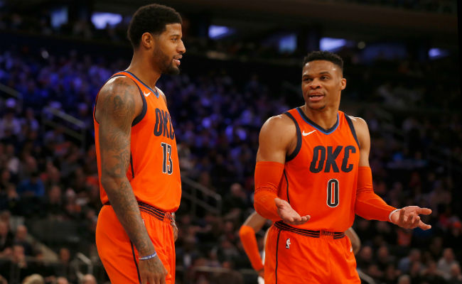 The jersey of Russell Westbrook of the Oklahoma City Thunder in the News  Photo - Getty Images