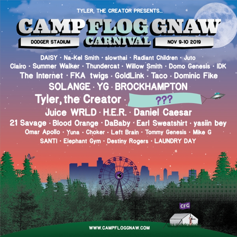 Tyler The Creator Announces The 2019 Camp Flog Gnaw Lineup