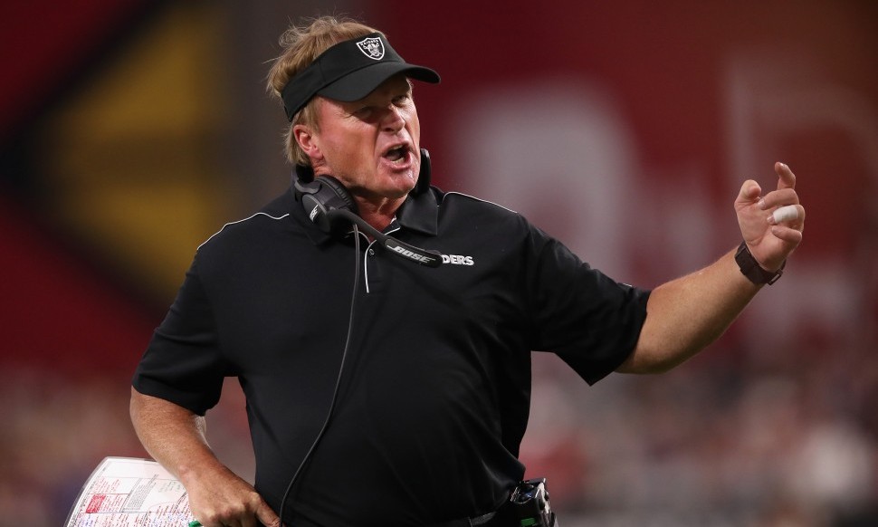 Photo: Jon Gruden's Hat For Tonight's Game Going Viral - The Spun