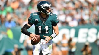 Carson Wentz Was Taken To The Locker Room For A Concussion Evaluation