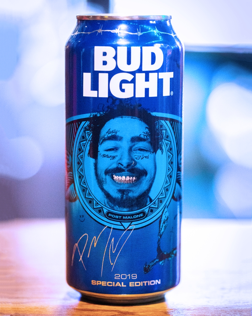 Post Malone's Bud Light Can Takes His Love For Beer One Step Further